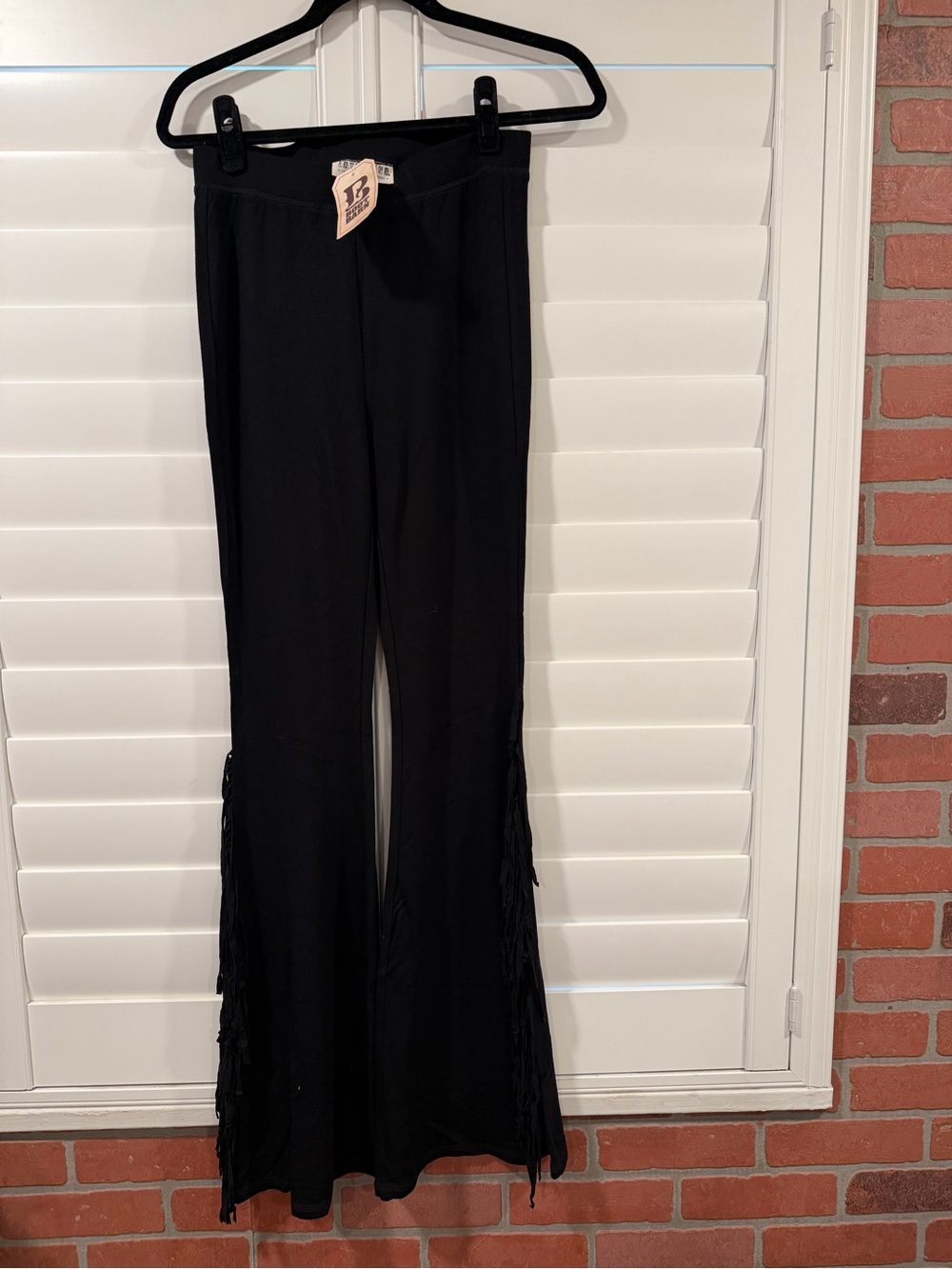 Idyllwind Black Bootcut Fringe Hem Pants